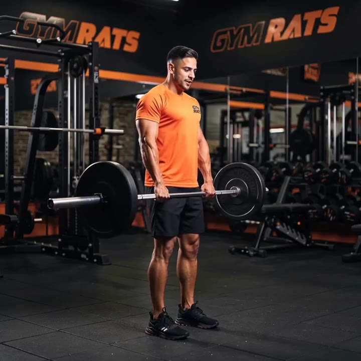 Barbell bent-over row demo