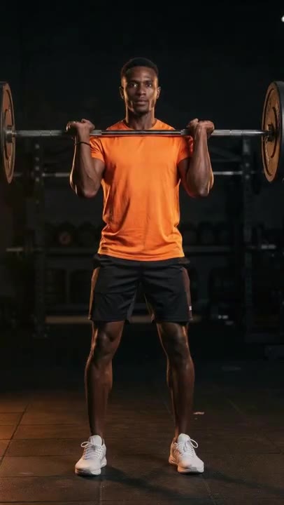 Barbell front squat demo