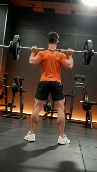 Barbell back squat demo