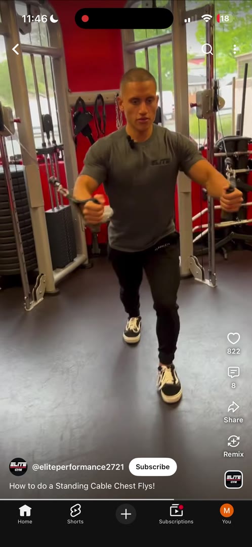 Cable crossover (standing cable fly) demo